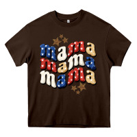 Chocolate Brown american mama Heavy Core Tee - BundleAndBundleShop