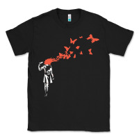 Black banksy headshot butterfly Classic Tee - ArtChic