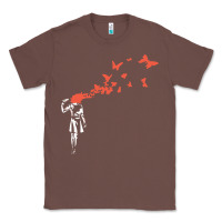 Chestnut banksy headshot butterfly Classic Tee - ArtChic