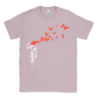 Lilac banksy headshot butterfly Classic Tee - ArtChic