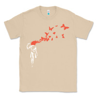 Mushroom banksy headshot butterfly Classic Tee - ArtChic