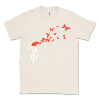 Natural banksy headshot butterfly Classic Tee - ArtChic