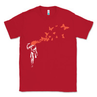 Red banksy headshot butterfly Classic Tee - ArtChic