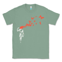 Sage banksy headshot butterfly Classic Tee - ArtChic