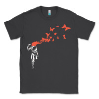 Smoke banksy headshot butterfly Classic Tee - ArtChic
