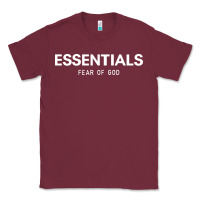 Burgundy fear of god essentials Classic Tee - ArtChic
