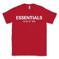 Red fear of god essentials Classic Tee - ArtChic