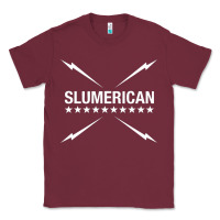 Burgundy slumerican Classic Tee - ArtChic