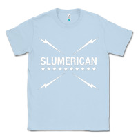 Dusty Blue slumerican Classic Tee - ArtChic