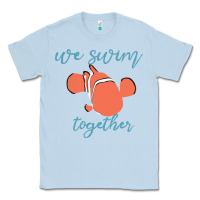 Dusty Blue just keep swimming 25 Classic Tee - ArtChic