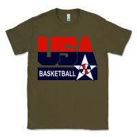 Army Green usa basketball Classic Tee - ArtChic