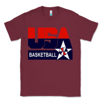 Burgundy usa basketball Classic Tee - ArtChic
