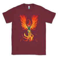 Burgundy X-Men Jean Grey Phoenix Cosmic Flames Classic Tee - ArtChic