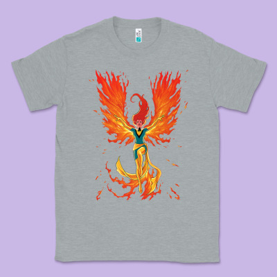 X-men Jean Grey Phoenix Cosmic Flames Classic Tee Designed By Artchic