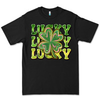 Black Lucky Clover Premium Tee - CowhideDigitalArt