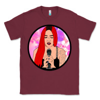 Burgundy red hair girl singing Classic Tee - ArtChic
