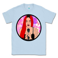 Dusty Blue red hair girl singing Classic Tee - ArtChic