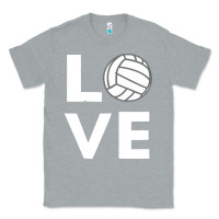 Heather Grey girls love volleyball Classic Tee - ArtChic