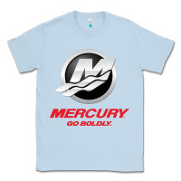 Dusty Blue Mercury Marine Outboard Boat Classic Tee - ArtChic