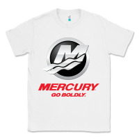 White Mercury Marine Outboard Boat Classic Tee - ArtChic