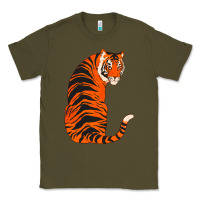Army Green tiger Classic Tee - ArtChic