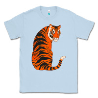 Dusty Blue tiger Classic Tee - ArtChic
