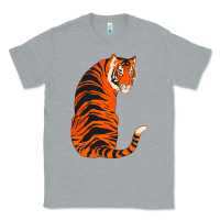 Heather Grey tiger Classic Tee - ArtChic