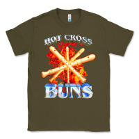 Army Green hot cross buns t shirt Classic Tee - ArtChic