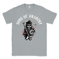 Heather Grey horror skull sons of anarchy Classic Tee - ArtChic