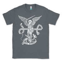 Charcoal Heather st michael archangel catholic angel defend us Classic Tee - ArtChic