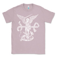 Lilac st michael archangel catholic angel defend us Classic Tee - ArtChic
