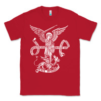 Red st michael archangel catholic angel defend us Classic Tee - ArtChic