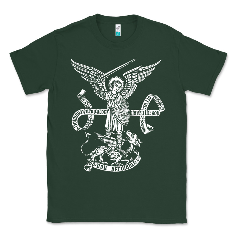 St Michael Archangel Catholic Angel Defend Us Classic Tee by ArtChic | Teevron
