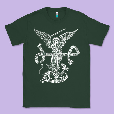 St Michael Archangel Catholic Angel Defend Us Classic Tee Designed By Artchic