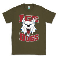 Army Green Fairbanks Ice Dogs Classic Tee - ArtChic