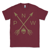 Burgundy pacific northwest mountain  cool pnw pacific northwest t shirt Classic Tee - ArtChic