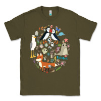 Army Green Puffin Rock gift for fans puffin rock characters Classic Tee - ArtChic