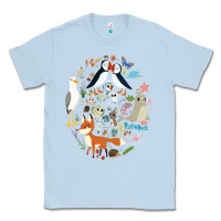 Dusty Blue Puffin Rock gift for fans puffin rock characters Classic Tee - ArtChic
