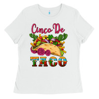 White cinco de taco Ladies Tee - Artiststas