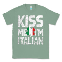 Sage Kiss Me I'm Italian Classic Tee - ArtChic