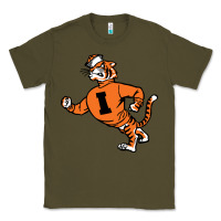 Army Green Vintage Walking Angry Tiger Idaho State Classic Tee - ArtChic