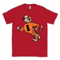 Red Vintage Walking Angry Tiger Idaho State Classic Tee - ArtChic