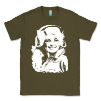 Army Green dolly parton distressed photo Classic Tee - ArtChic