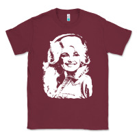 Burgundy dolly parton distressed photo Classic Tee - ArtChic
