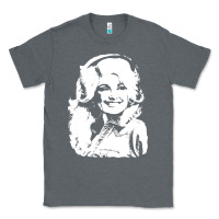 Charcoal Heather dolly parton distressed photo Classic Tee - ArtChic