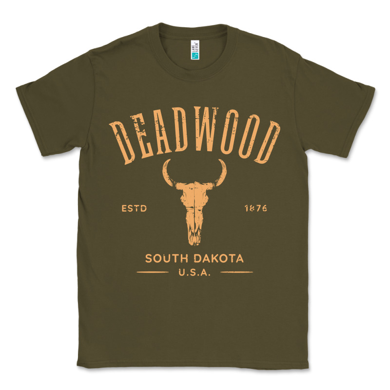 Deadwood South Dakota Usa Vintage Distressed Style Design Long Sleeve Classic Tee by StudioElite | Teevron
