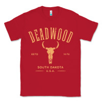 Red deadwood south dakota usa vintage distressed style design long sleeve Classic Tee - StudioElite