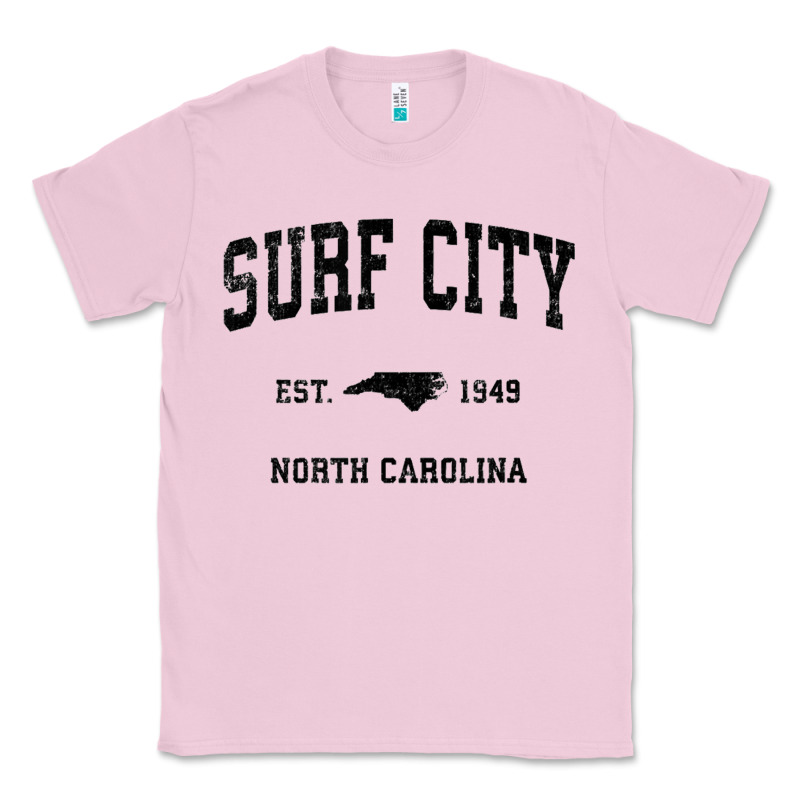 Surf City North Carolina Nc Vintage Sports Design Black Prin Classic Tee by StudioElite | Teevron