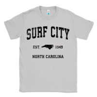 Moon Dust Surf City North Carolina Nc Vintage Sports Design Black Prin Classic Tee - StudioElite