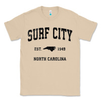 Mushroom Surf City North Carolina Nc Vintage Sports Design Black Prin Classic Tee - StudioElite